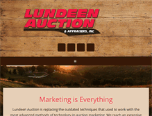 Tablet Screenshot of lundeenauction.com